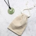 New Jade Donut Necklace & Velvet Pouch