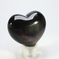Obsidian Rainbow Sheen Crystal Heart ~45mm