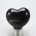 Obsidian Rainbow Sheen Crystal Heart ~45mm