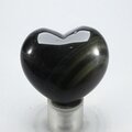 Obsidian Rainbow Sheen Crystal Heart ~45mm