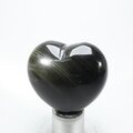 Obsidian Rainbow Sheen Crystal Heart ~45mm