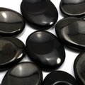 Obsidian Thumb Stone ~40mm