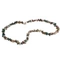 Ocean Jasper Gemstone Chip Necklace with Clasp