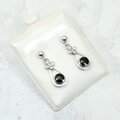 Onyx 925 Silver Drop Earrings ~24mm