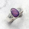 Opal & Silver Ring ~ 6 US Ring Size , L-0.5 UK Ring Size