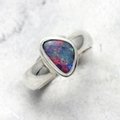 Opal & Silver Ring ~ 7 US Ring Size , O UK Ring Size
