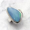 Opal & Silver Ring ~ 7 US Ring Size , O UK Ring Size