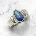 Opal & Silver Ring ~ 7 US Ring Size , O UK Ring Size