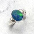 Opal & Silver Ring ~ 8.75 US Ring Size , R-½ UK Ring Size