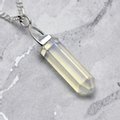 Opalite & Silver Double Terminated Point Pendant - 35mm