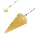 Yellow Calcite Crystal Pendulum