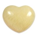 Yellow Calcite Crystal Heart ~45mm