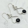 Ornate Onyx 925 Silver Drop Earrings ~30mm