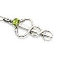 Peridot Caduceus 925 Silver Pendant ~35mm