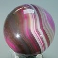 Pink Banded Agate Crystal Sphere ~50mm