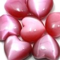 Pink Cat's Eye Heart ~45mm