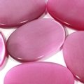 Pink Cat's Eye Palm Stone ~70x50mm