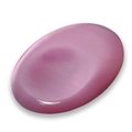 Pink Cat's Eye Thumb Stone ~40mm