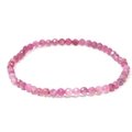Pink Tourmaline 3mm Faceted Mini Bead Bracelet