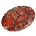 Poppy Jasper Palm Stone ~70x50mm