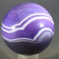 Purple Banded Agate Crystal Sphere ~43mm