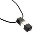 Quartz & Obsidian Necklace - 28mm