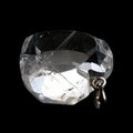 Quartz Faceted Heart Pendant ~20mm