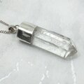 Quartz Point 925 Silver Pendant  ~34mm