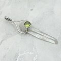 Quartz Point & Peridot 925 Silver Pendant ~58mm