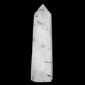 Quartz Polished Tourmalinated Faceted Point  ~9.5cm