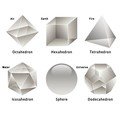 Quartz Six Piece Platonic Solids Crystal Set