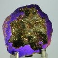 Rainbow Aura Quartz Crystal Geode ~67mm