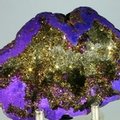 Rainbow Aura Quartz Crystal Geode ~87mm
