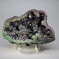 Rainbow Aura Quartz Geode ~100x67mm