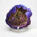 Rainbow Aura Quartz Geode ~70mm
