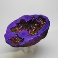 Rainbow Aura Quartz Geode ~76mm