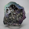 Rainbow Aura Quartz Geode ~81x78mm
