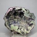 Rainbow Aura Quartz Geode ~85x75mm