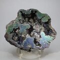 Rainbow Aura Quartz Geode ~89x68mm
