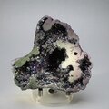 Rainbow Aura Quartz Geode ~94x85mm