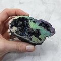 Rainbow Aura Quartz Geode ~95x52mm