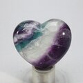 Rainbow Fluorite Crystal Heart ~45mm