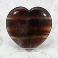 Smoky Fluorite Crystal Heart - Large ~100mm