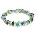 Rainbow Fluorite Mini Tumblestone Bracelet (extra grade)