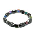 Rainbow Magnetic Hematite Crystal Bracelet - 16mm Barrels