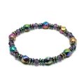 Rainbow Magnetic Hematite Crystal Bracelet - Mixed Bead