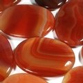 Red Banded Carnelian Palm Stone ~70x50mm