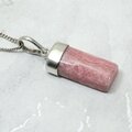 Rhodochrosite 925 Silver Pendant ~23mm