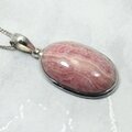 Rhodochrosite 925 Silver Pendant ~28mm