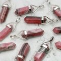 Rhodochrosite Double Terminating Point 925 Silver Pendant ~22mm